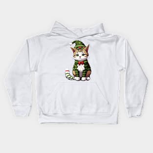 Christmas Cat - Elf Kids Hoodie